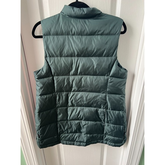 J.Jill Womens Down Long Quilted Puffer Vest Green Size M - Picture 2 of 4